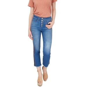 VERONICA BEARD Carolyn 10” Baby Boot Cropped Tux Button Fly Jeans Size 28